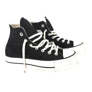 Converse All stars platform black and white sneakers sz7